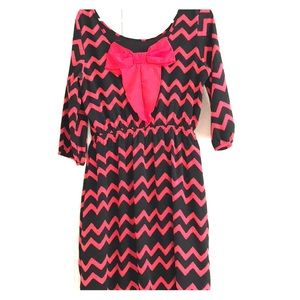 Black and Red dress with bow detail